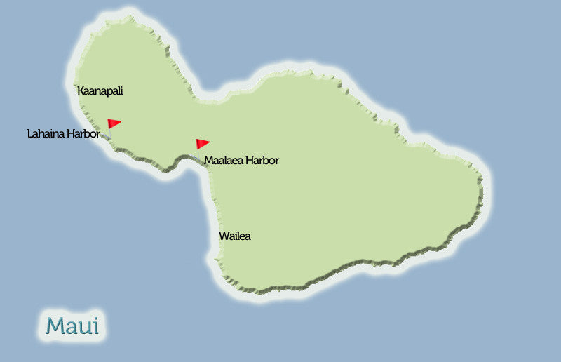 Maui Deep Sea Fishing Harbor Map View