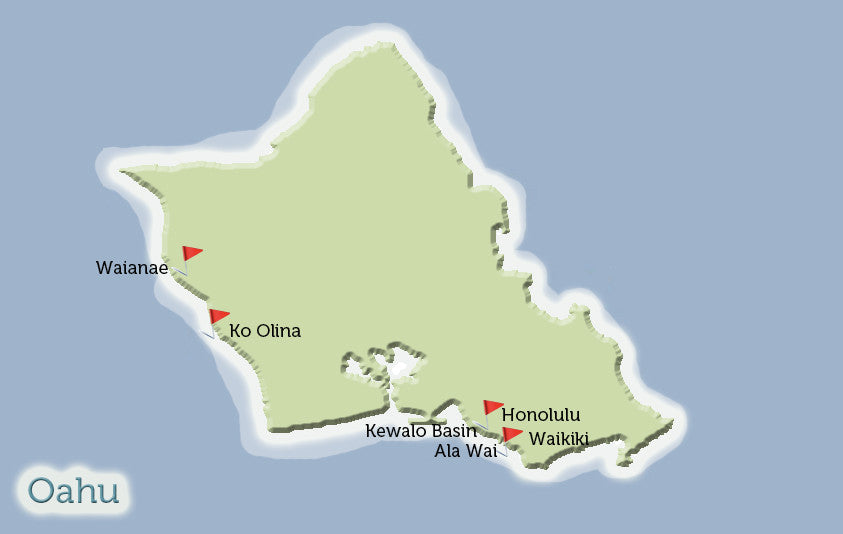 Oahu Deep Sea Fishing Map View